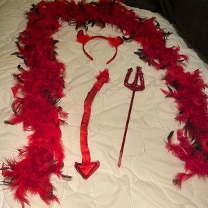 Costume pieces for Devil outfit.